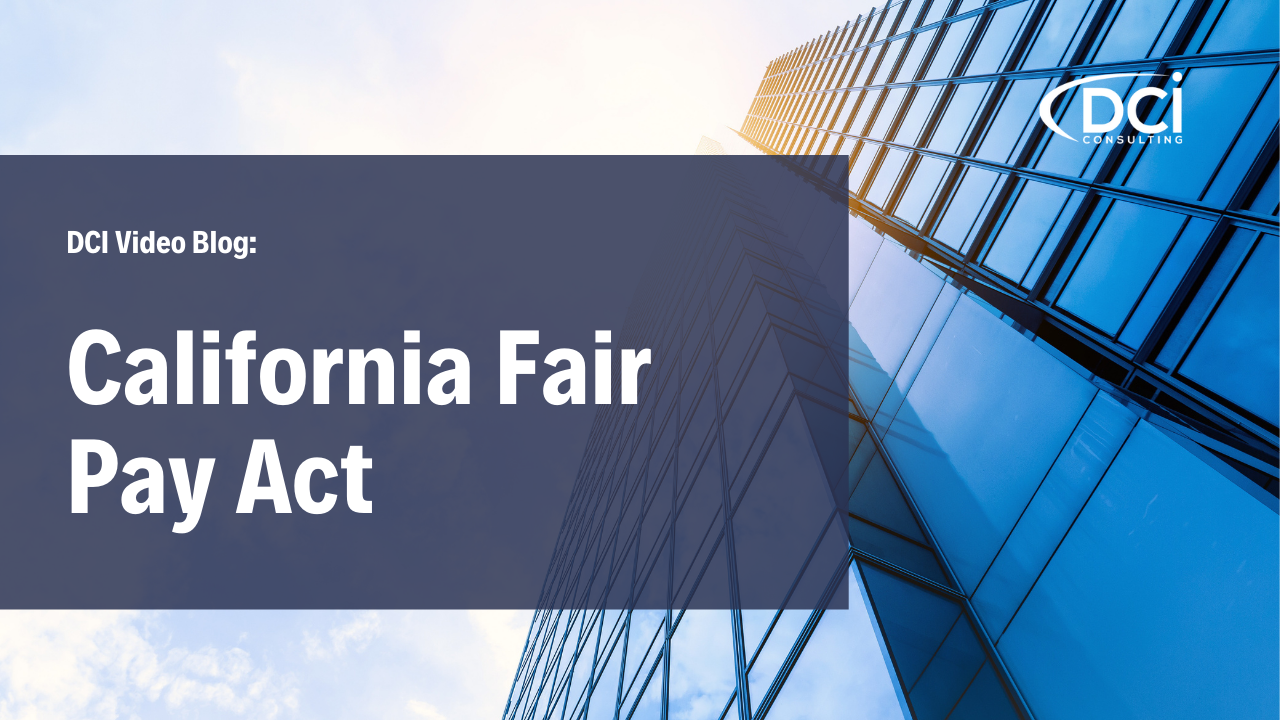 Video Blog California Fair Pay Act